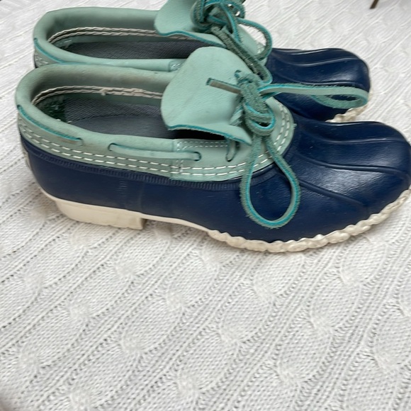VTG Women’s LL Bean Low Duck Bean Boots Blue Leather Navy body Size 7 M Women’s - Picture 9 of 9